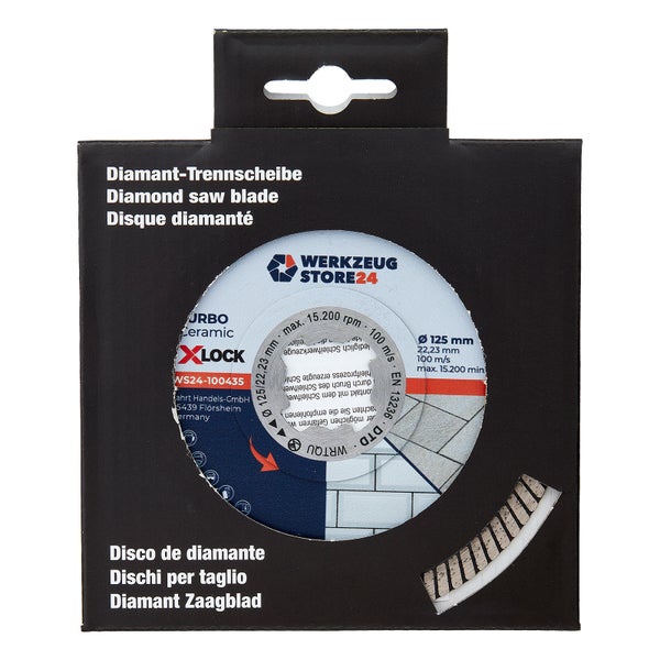 WS24 Diamanttrennscheibe X-Lock® Premium Feinsteinzeug 125 mm - WS24-100435