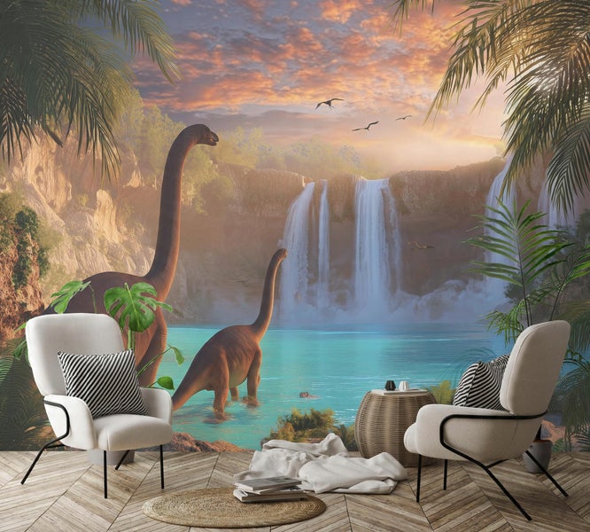 Fototapete Kinderzimmer Junge Dinosaurier Vlies Tapete 250x175 cm