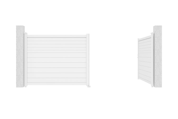 Flügeltor 4m CARPATIA H.160 Weißaluminium