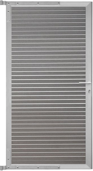 GartenLand Steckzauntor Air Gap ca. 90 x 175 cm WPC Schiefergrau Aluminium Silber
