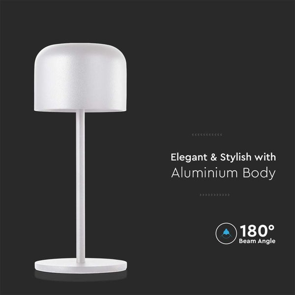 Elegante Aluminium-Tischleuchte mit 180 Grad Abstrahlwinkel