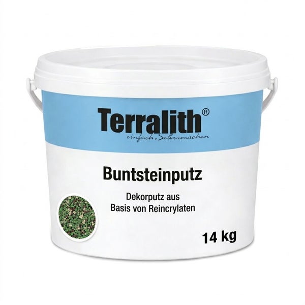 Terralith Buntsteinputz 14 Kilogramm, Dekorputz auf Basis von Reinacrylaten.