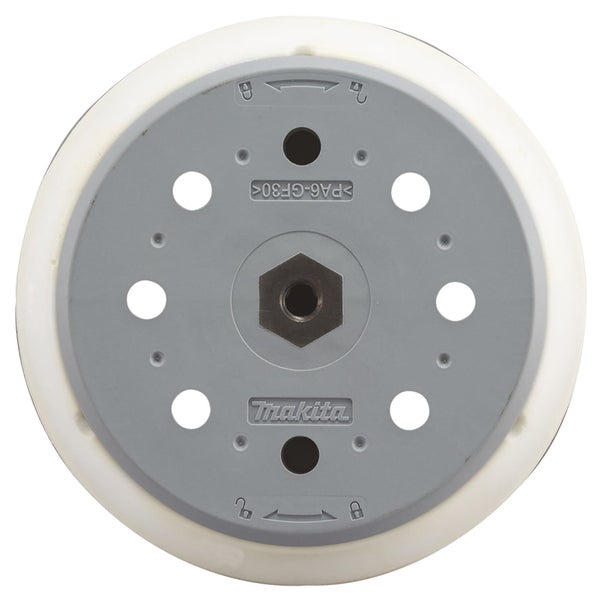 Baustellenleuchte mit weißem Lampenschirm, Schalter und Stromkabel.