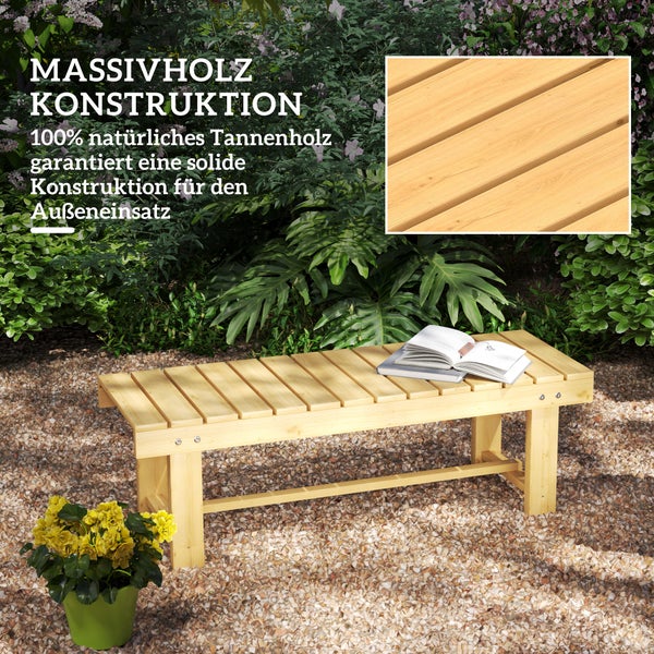 Holzbank für den Außenbereich