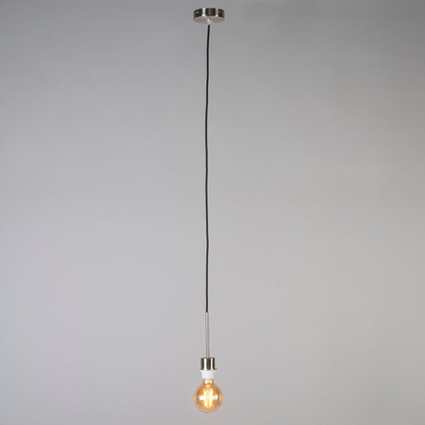 Hängelampe Stahl mit schwarzem Kabel - Combi 1