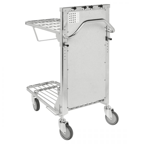 Kongamek Einkaufswagen mit 2 verstellbaren Böden 965x520x1100mm Gummi 300kg Tragkraft ohne Bremse