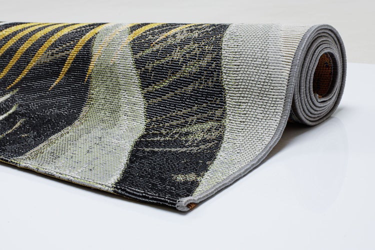 Gewebter Outdoorteppich Aurora Schwarz 120x180 cm