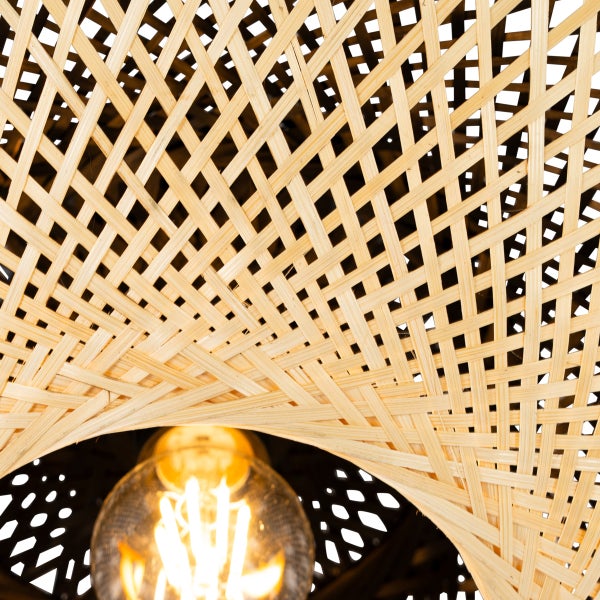 Orientalische Außendeckenleuchte Bambus 50 cm IP44 - Rina
