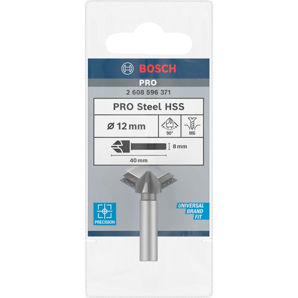 Bosch Logo Pro Stahl HSS Dübelbohrer, Durchmesser 12 mm
