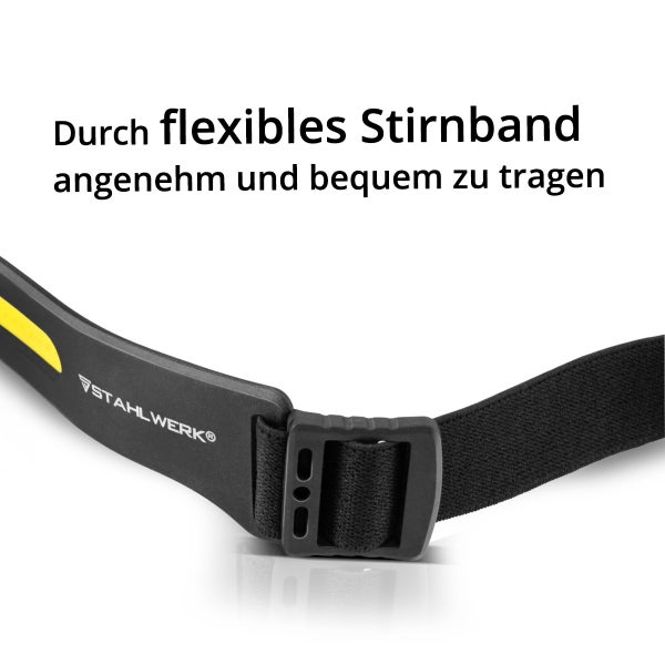 Stahlwerk Logo am flexiblen Stirnband