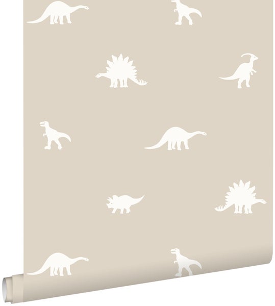 ESTAhome Tapete Dinosaurier Beige - 53 cm x 10,05 m - 139508