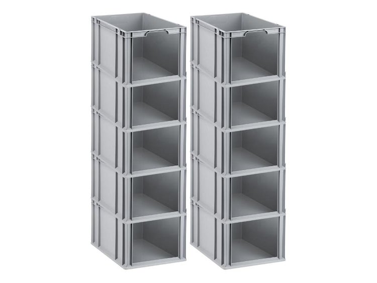 PROREGAL Eurobox NextGen Store HxBxT 32 x 40 x 60 cm 65 Liter Front Offen Eurobehälter Transportbox