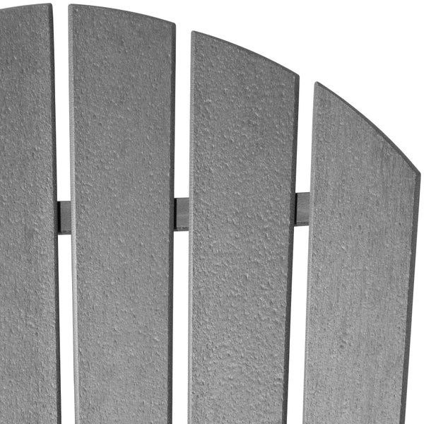 Gartenstuhl tectake Joan Belastbarkeit 120 kg, 83 x 79 x 97 cm im Adirondack-Stil hellgrau