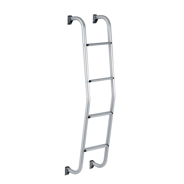 Wandleiter aus Aluminium mit vier Stufen zur Montage an der Wand