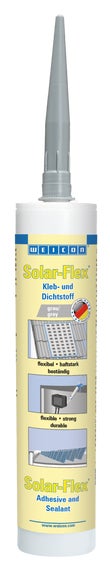 WEICON Solar-Flex® | witterungsbeständiger Kleb- und Dichtstoff für den Solarbereich auf MS-Polymer-Basis | 290 ml | grau