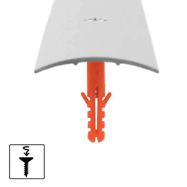 FLOORDIREKT Übergangsprofil - Übergang zwischen Bodenbelägen - Breite: 30 mm - Silber - Vorgebohrt - 100 cm