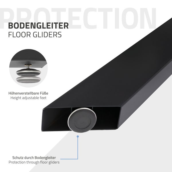 ML-Design Tischgestell Spider 78x71x120 cm, Schwarz, Kreuzgestell Kreuz X-Design Tischfüße Möbelfüße, Schwerlast Tischkufen Stahl, Metall Tischbeine, DIY Esstisch, Industriedesign, einfache Montage