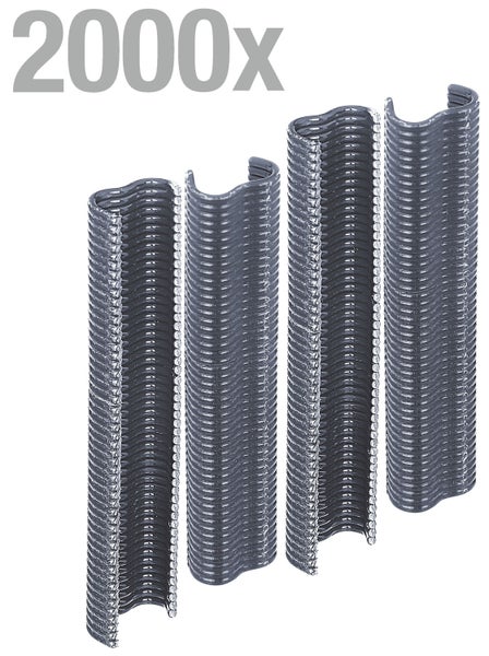 Set mit 2000 Stück Metallklammern für Zaunbau und Befestigungsarbeiten