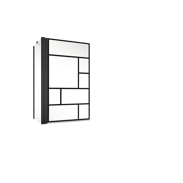 Duschabtrennung mit Rahmen im Bauhausstil