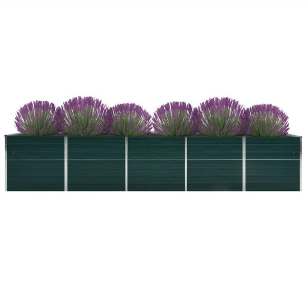 Rechteckiges Hochbeet aus Metall zur Gartenbepflanzung