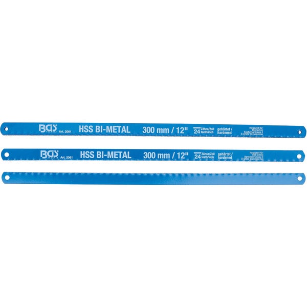 Zwei HSS Bimetall Sägeblätter, 300 Millimeter, 24 Zähne pro Zoll