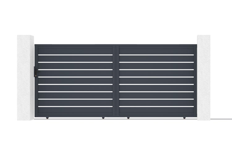 Schiebetor aus aluminium 4m VOGEL H.180cm grau