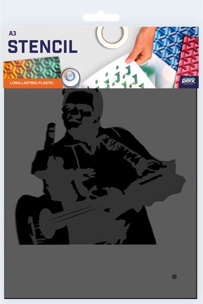 Johnny Cash Vorlage - 2 Schichten Kunststoff A3 Schablone