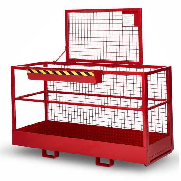 R+R Industrietechnik Arbeitskorb Typ RAK-Big 2000x800x1910mm RAL 3000 Feuerrot