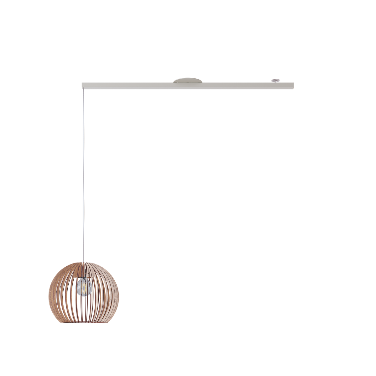 Lightswing® Single Mattweiß 90 cm - Für eine Hängelampe - Pendelleuchten Aufhängungsystem