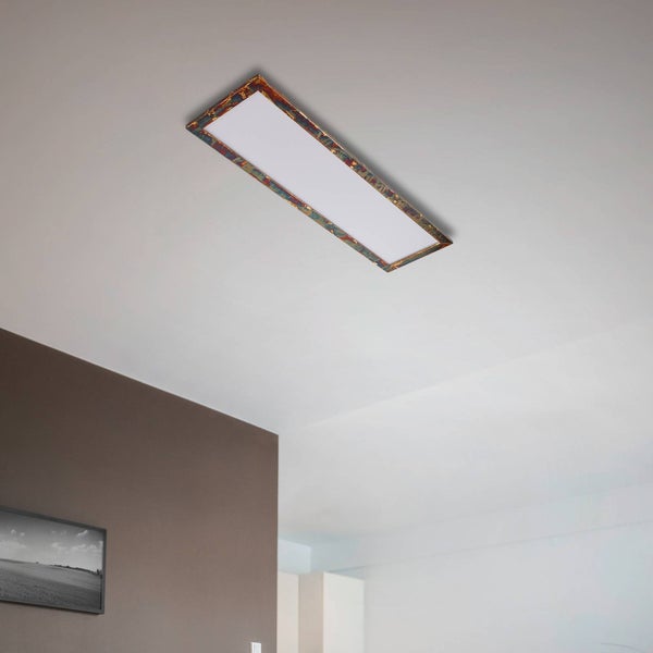 quitani LED Deckenleuchte (LED Panel) Aurinor (Modern) in Bronze aus Aluminium (1 flammig, ) - Lampe Deckenlampe Wohnzimmerleuchte