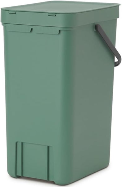 Brabantia Abfallsammler Mit Stay Open Deckel 16 Liter HxBxT 40 x 27,9 x 22 cm Kunststoff Dunkelgrün