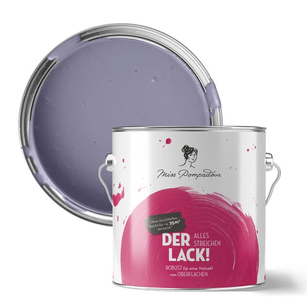 Farbeimer der Marke Miss Pompadour mit geöffnetem Deckel