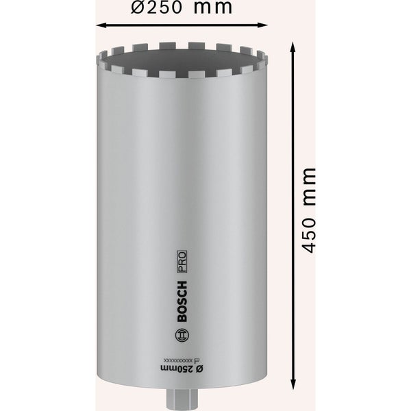 Bosch PRO Core Cutter wet 250 x 450 mm 1 1/4 UNC - 2608601801