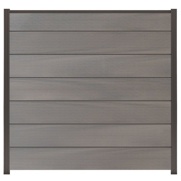 Zaunelement mit horizontalen Paneelen und Rahmen