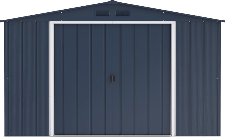 Metall Gerätehaus 322x234 cm Gartenhaus Schiebetür