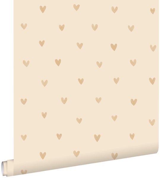 ESTAhome Tapete Herzchen Beige - 0.53 x 10.05 m - 139767