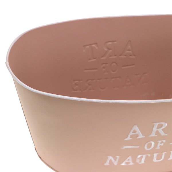 Dekorative Pflanzschale mit Schriftzug