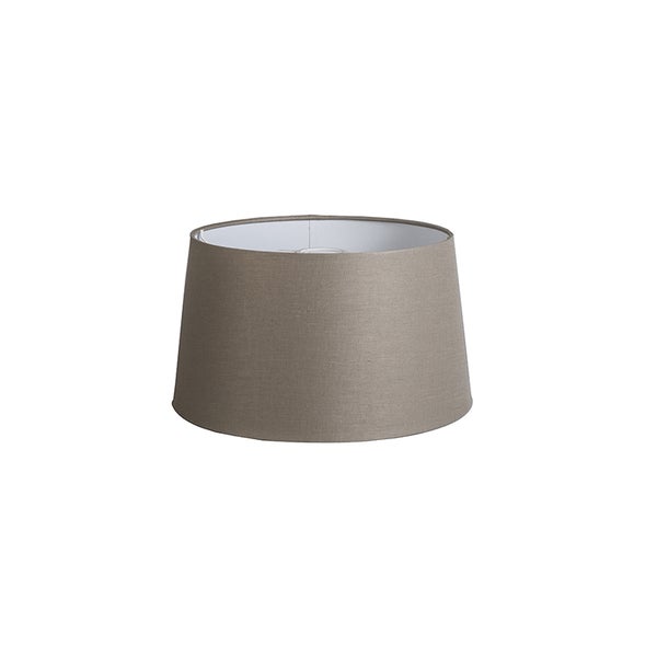 Leinenschirm Taupe Rund Abgeschrägt 35/30/18