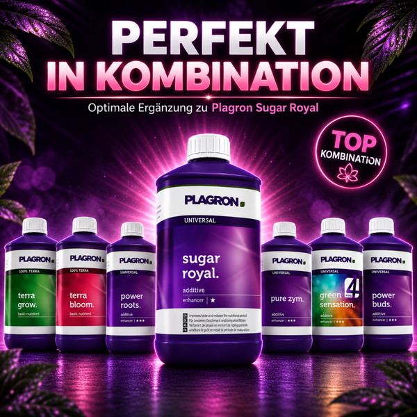 Plagron Dünger und Additive Set inklusive Sugar Royal zur optimalen Pflanzenpflege in einer Produktübersicht.