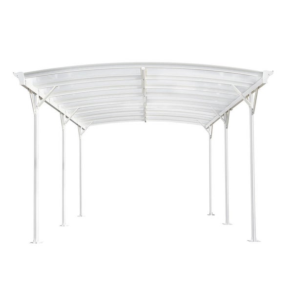 Home Deluxe - Design Carport - FALO, Weiß - Maße: 505 x 300 x 226 / 240 cm - inkl. Montagematerial I Autoüberdachung Garage Unterstand