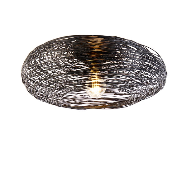 Deckenleuchte aus Metalldraht mit Glühbirne