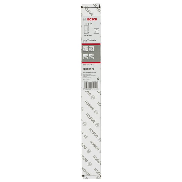 Bosch Diamantnassbohrkrone G 1/2 Best for Concrete 20 mm 300 mm Ring 10 mm - 2608601347