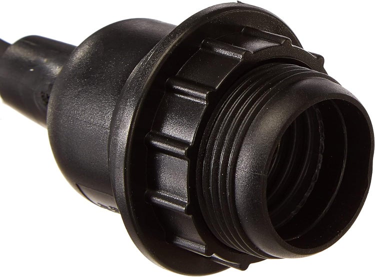 Schwarze Lampenfassung