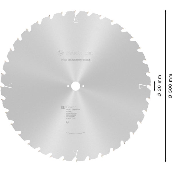 Bosch Pro Kreissägeblatt, 500 mm Durchmesser