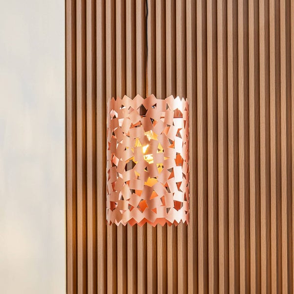 Lucande Pendelleuchte Aeloria (Modern) in Kupfer aus Metall (1 flammig, E27) - Deckenlampe Esstischlampe Hängelampe Hängeleuchte Wohnzimmerleuchte