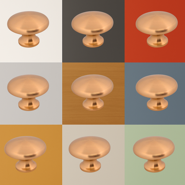 Knauf aus Metall für Möbel