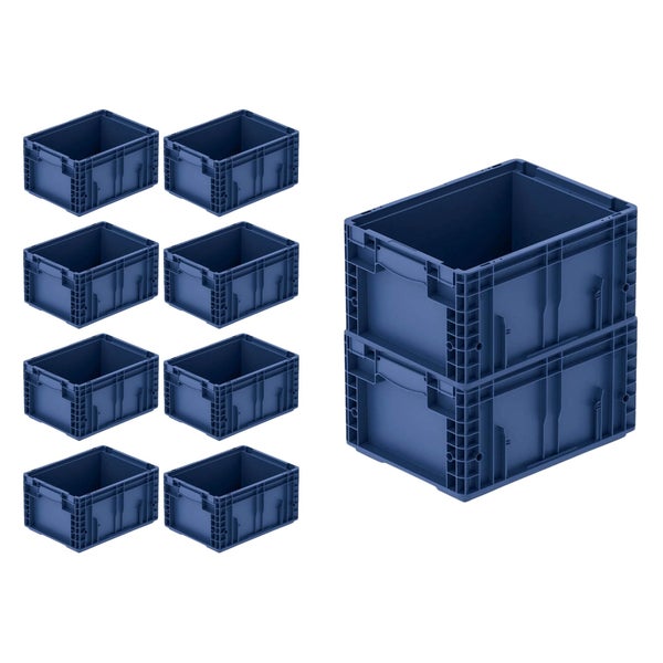PROREGAL SparSet 10 x VDA KLT Kleinladungsträger Mit Verbundboden HxBxT 21,3 x 30 x 40 cm 16,2 Liter KLT Transportbox Transportbehälter Stapelbehälter