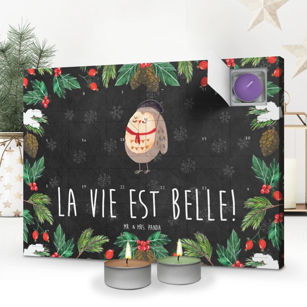 Mr. & Mrs. Panda Duftkerzen Adventskalender Eule Frankreich - Schwarz