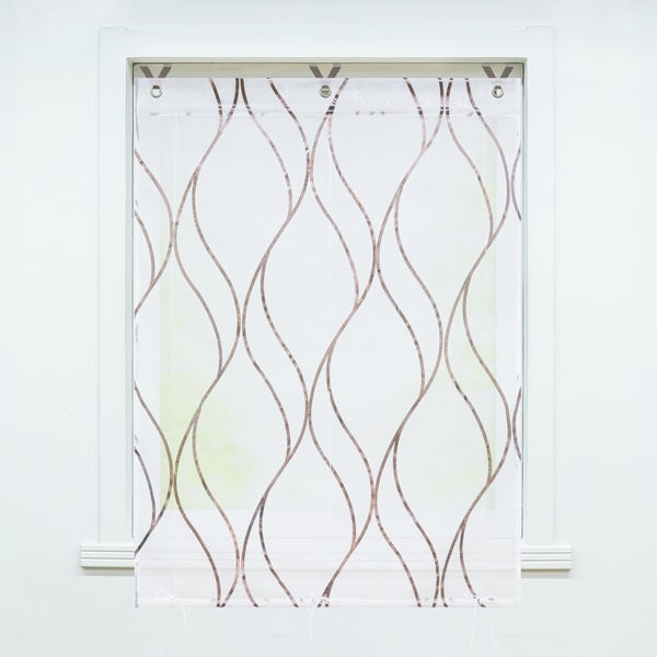 Fenster mit Rollvorhang mit Wellenmuster