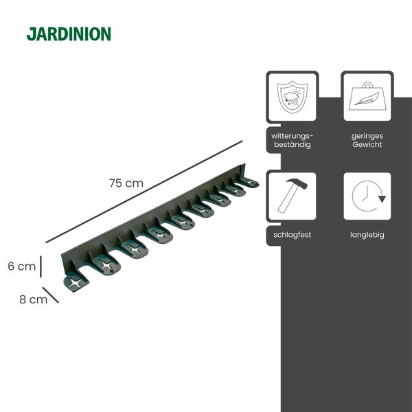 Jardinion Rasenkante, 75 cm lang, 6 cm hoch und 8 cm breit